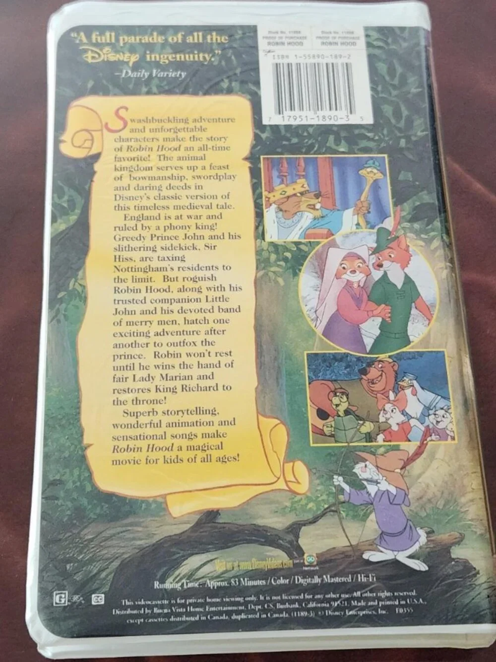 Robin Hood - 1997 - Alternate Clamshell Cover - VHS